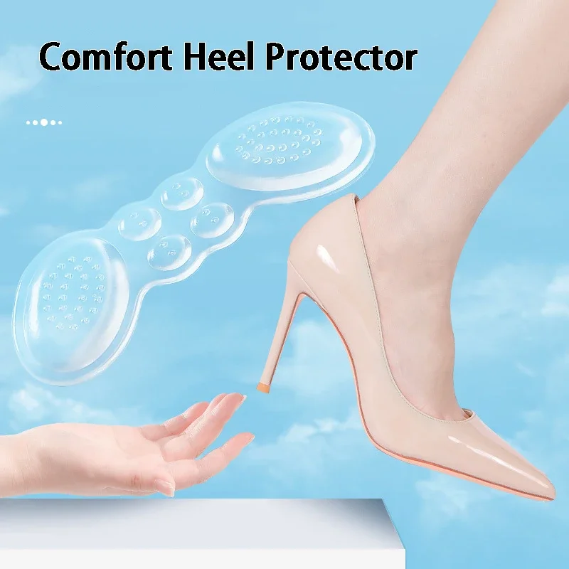 4PCS Silicone Backs Adjustable Size Adhesive Anti-slip Insoles Heel Protectors High Heel Stickers Pain Relief Foot Care Inserts