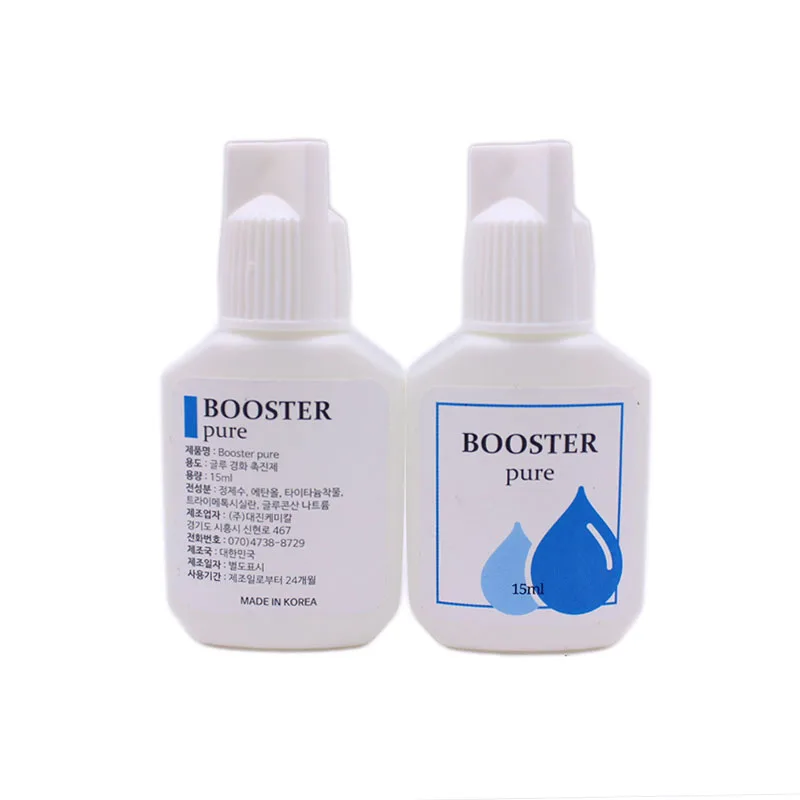 15ml Colla per estensione ciglia Booster Pure Korea Trasparente Super Bonder Colla per innesto ciglia a lunga durata Liquido per la cura