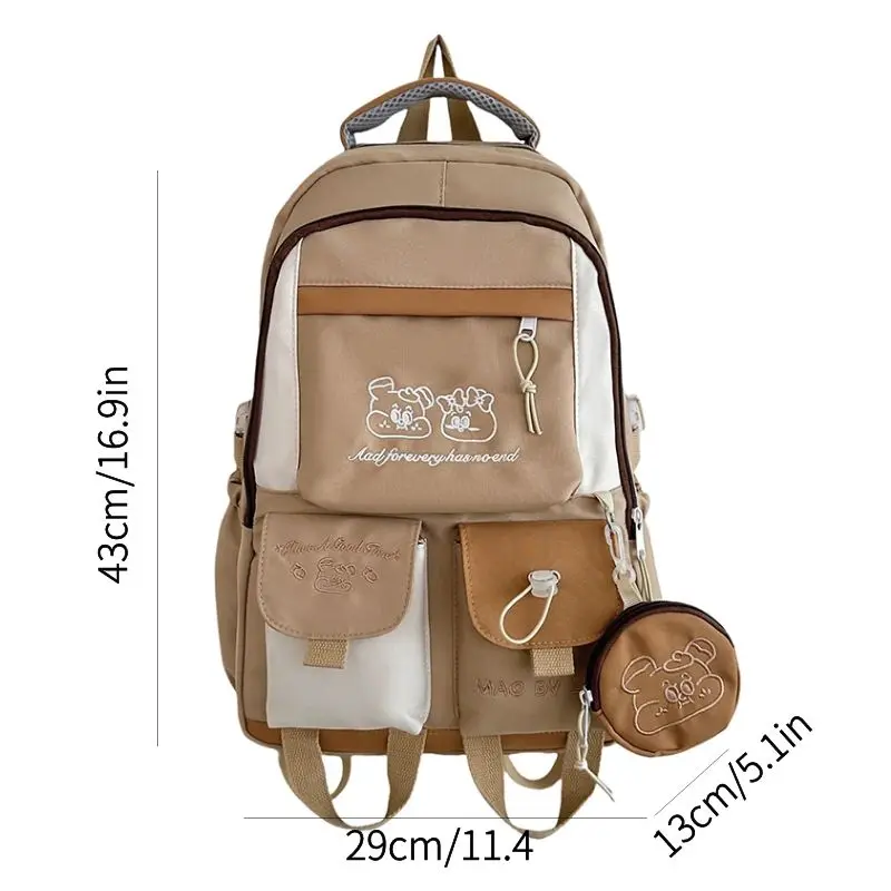 Fashion Lady High Capacity Waterproof College Backpack Woman and Man Trendy Girls Laptop School Bags Cute Girl Travel Book Bag