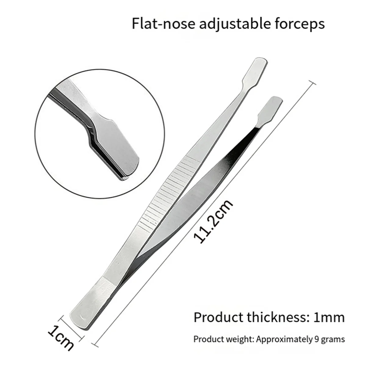 A002 4PCS Precision Tweezers Set Thickened Stainless Steel Dressing Straight Bent Clip Tool for Electronics Repair Soldering