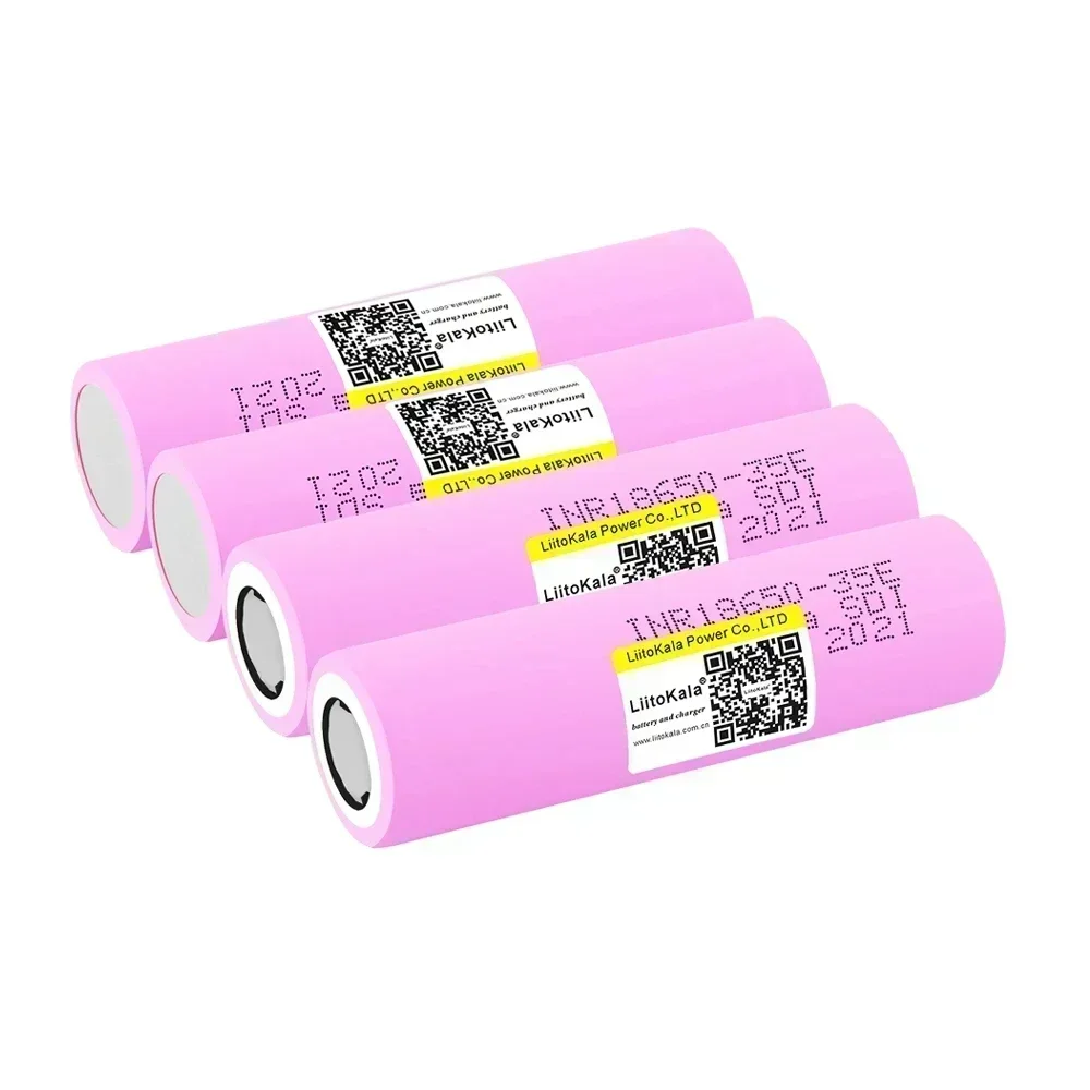 ใหม่ Original LiitoKala INR18650 35E 3.7V 3500mAh 20A Discharge INR18650 35E 18650 แบตเตอรี่ Li-Ion 3.7v ชาร์จแบตเตอรี่