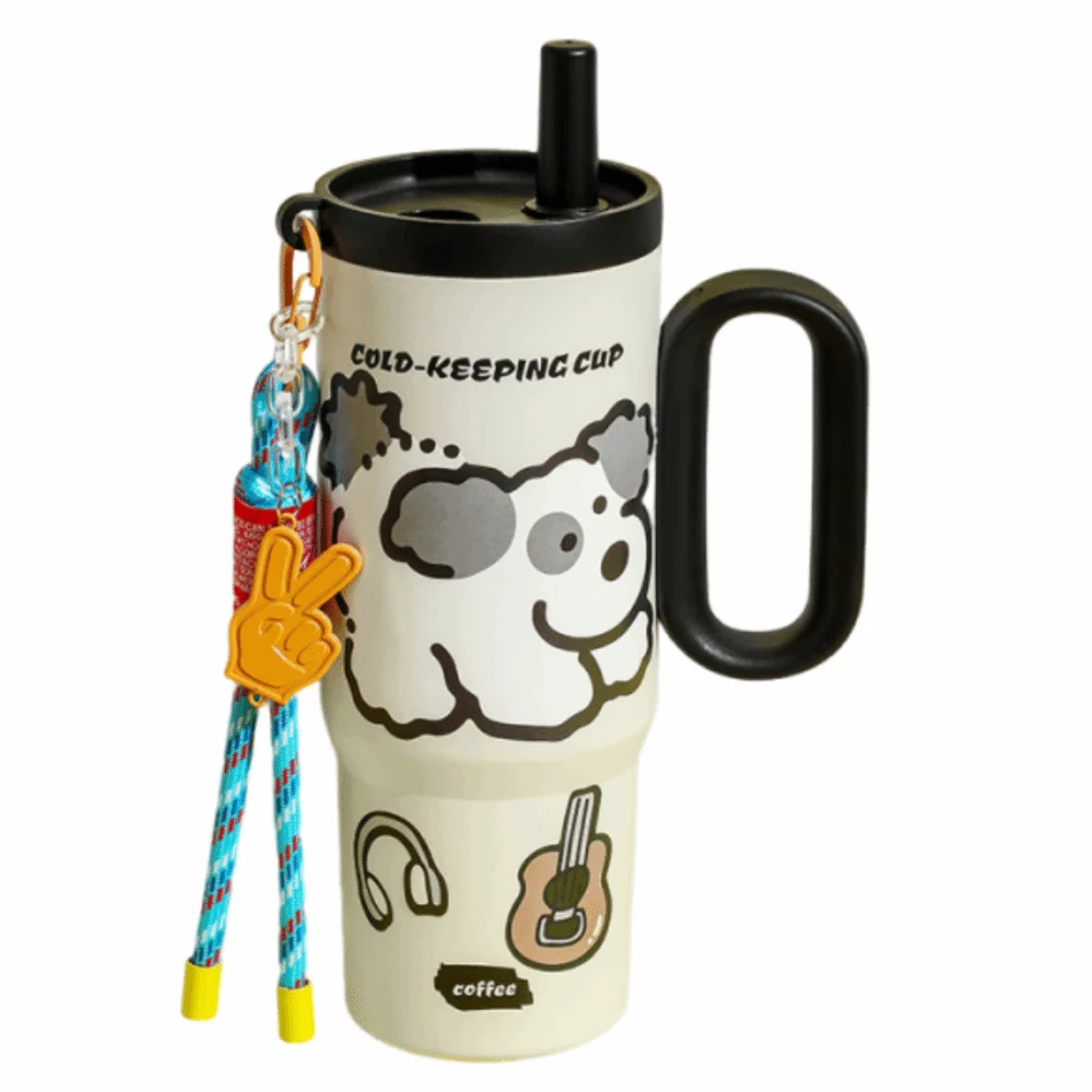 

720ml Thermal Water Bottle Creative Large Capacity Outdoor Insulated Mug Portable Leak Proof Stainless Steel Vacuum Flask Office