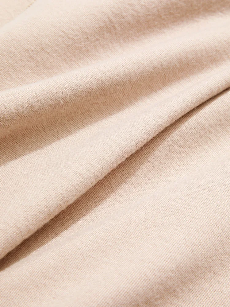 I BELIEVE YOU Solid Color Twill Woolen Trousers Casual Straight Leg Pants Winter Back Elastic Waist Wide Leg Pants 2244045881