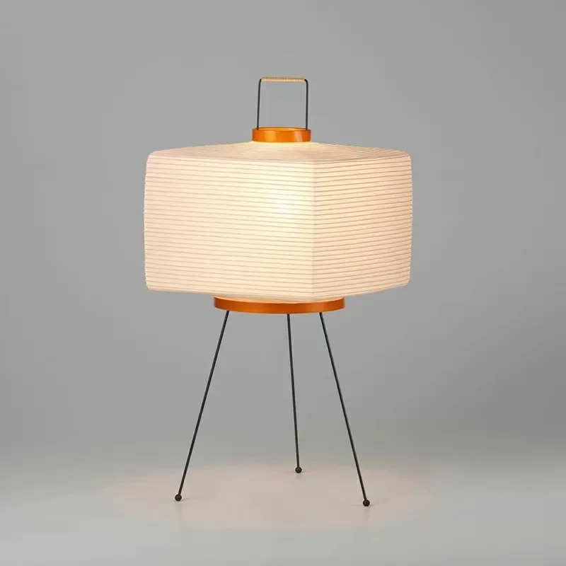 2025 Internet Celebrity Styles Japanese Rice Paper Lamp Floor-standing Table Lamps Wabi-sabi Style Living Room Vertical Light
