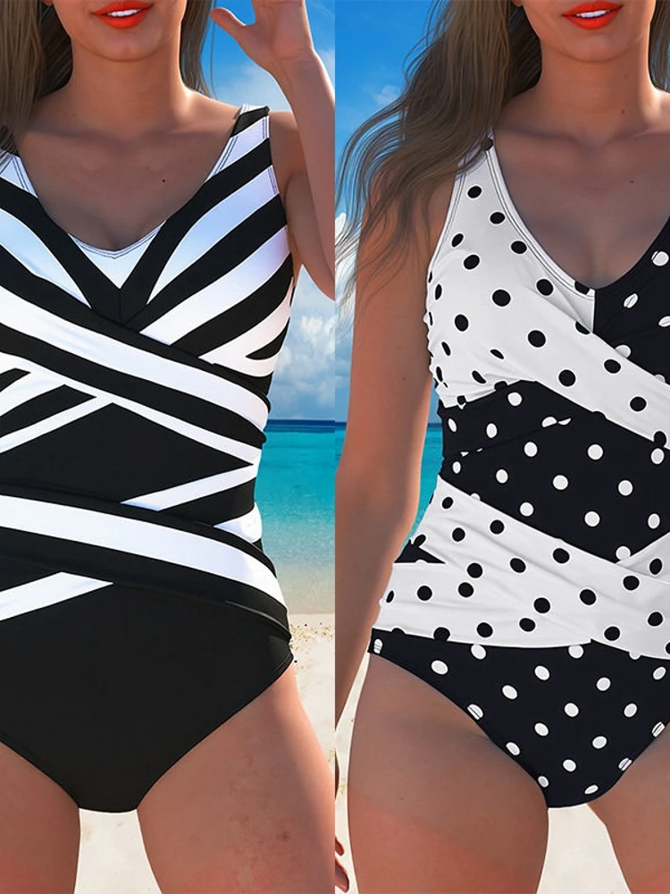 

Цельный купальник с принтом и перекрестными бретелями, повседневный купальник для серфинга с подкладкой на груди, без стальных вставок