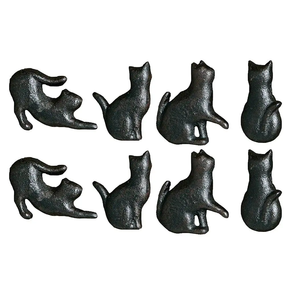 8 Uds. Perilla de puerta de muebles de armario en forma de fundición tirador de armario