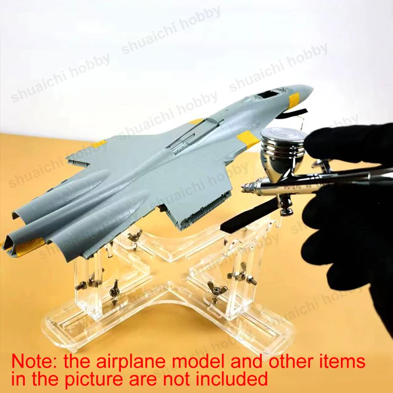 1Set Acrylic Aircraft Model Spray Painting Rack 1/72 1/45 Scale Airplane Coloring Aging Display Fixed Stand DIY Assembly Bracket