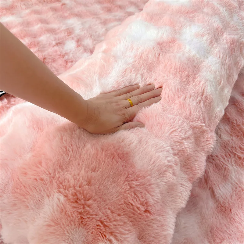 Double Long Pillowcase  Imitation Rabbit Plush Pillow Cover Cozy Pillow Sham for Sofa Bed Cushion Cover 48*74/120/150cm 50x50cm