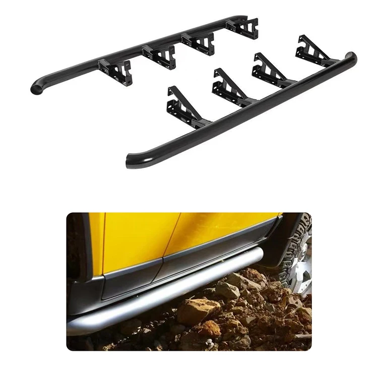 For Heavy-Duty 4X4 Off-road Off-road Black Steel Side Steps Nerf Bars Running Board For Jeep Wrangler JK 07-17