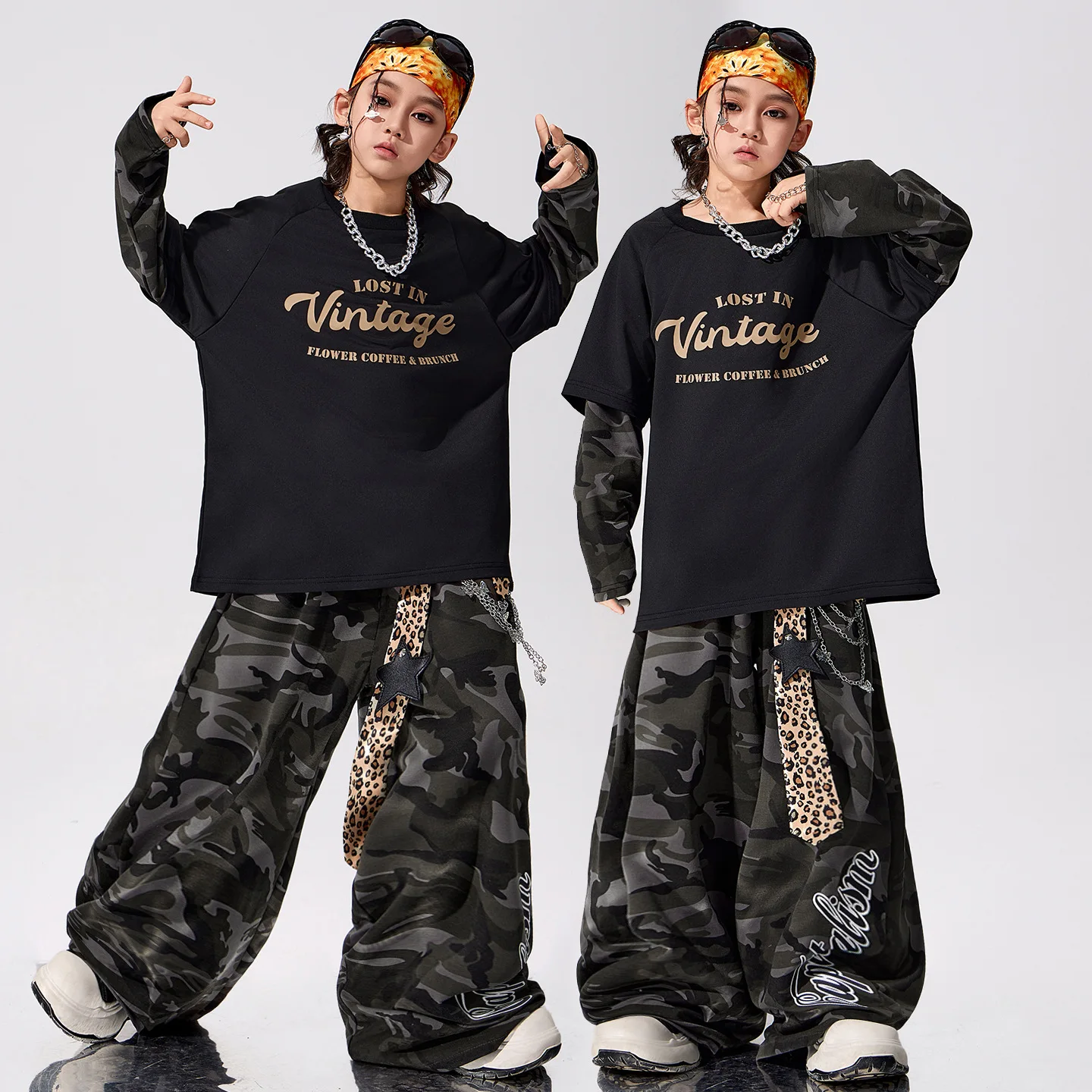 

Children's Street Dance Costume, Boys' Hip-hop Performance Set, Cool and Handsome Drum Set, New Year's Performance Costume