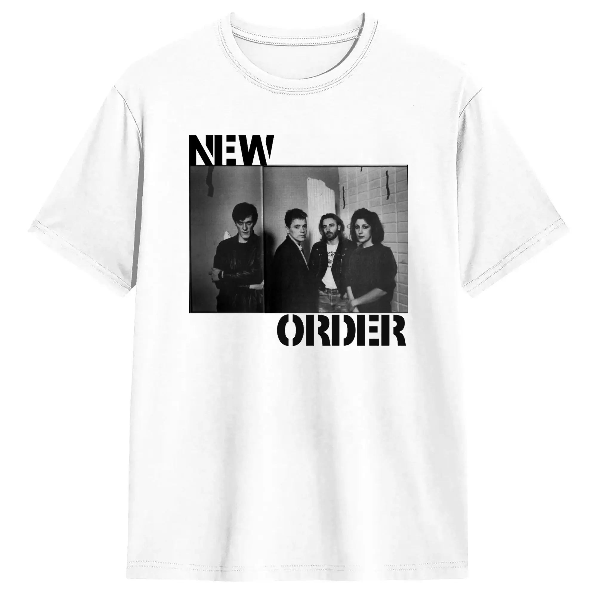 New Order Low Life Band Photo T-Shirts Men  Novelty Pure Cotton Tee Shirt Round Neck Short Sleeve T Shirts Unique Tops