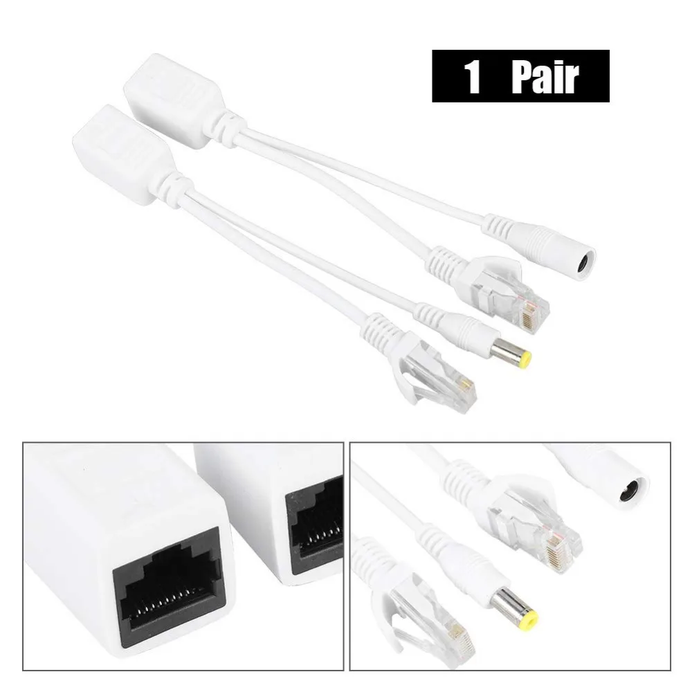 Cavo POE alimentatore passivo adattatore Ethernet Splitter RJ45 modulo di alimentazione iniettore 12-48v per IP Camea