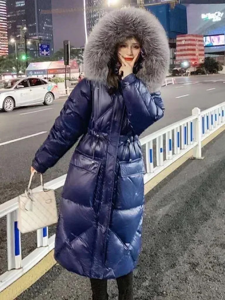 2024 Winter Dames Donsjassen Lange Casual Parkas Jas Puffer Jacket Dames Slank Verwijderd Katoen Warme Jassen Winddicht