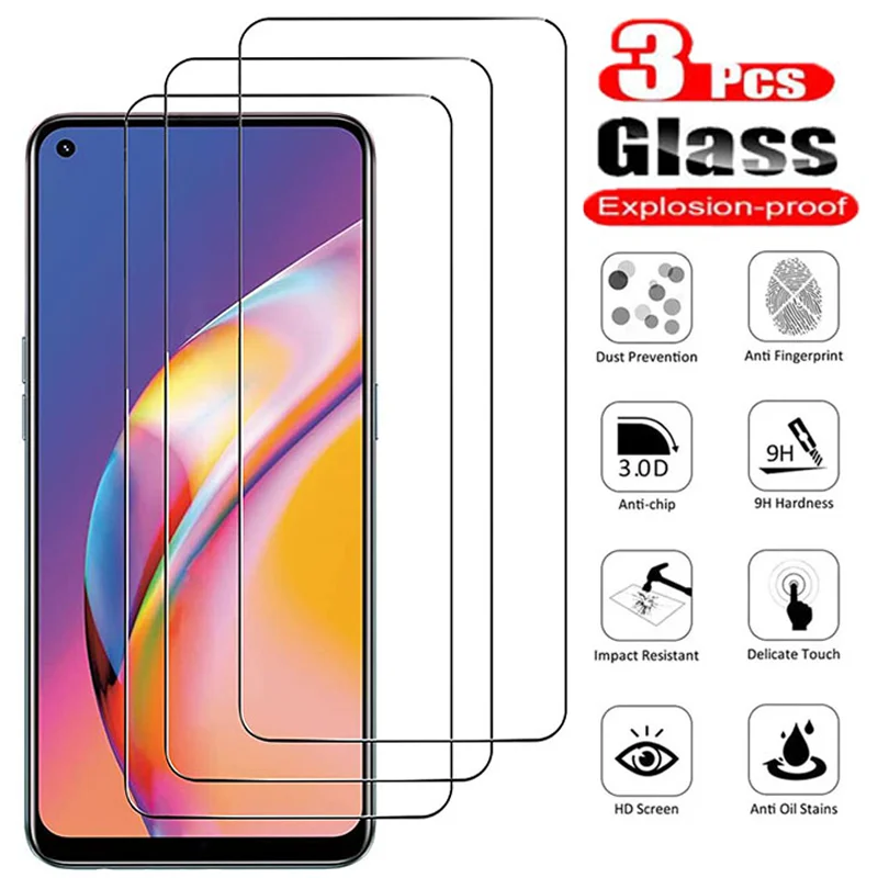 3PCS Screen Protector For OPPO A74 A94 A96 A53 A12 A31 A91 A72 A40 A98 Tempered Glass For OPPO A78 A33 A73 A76 A16 A17 A54 Glass