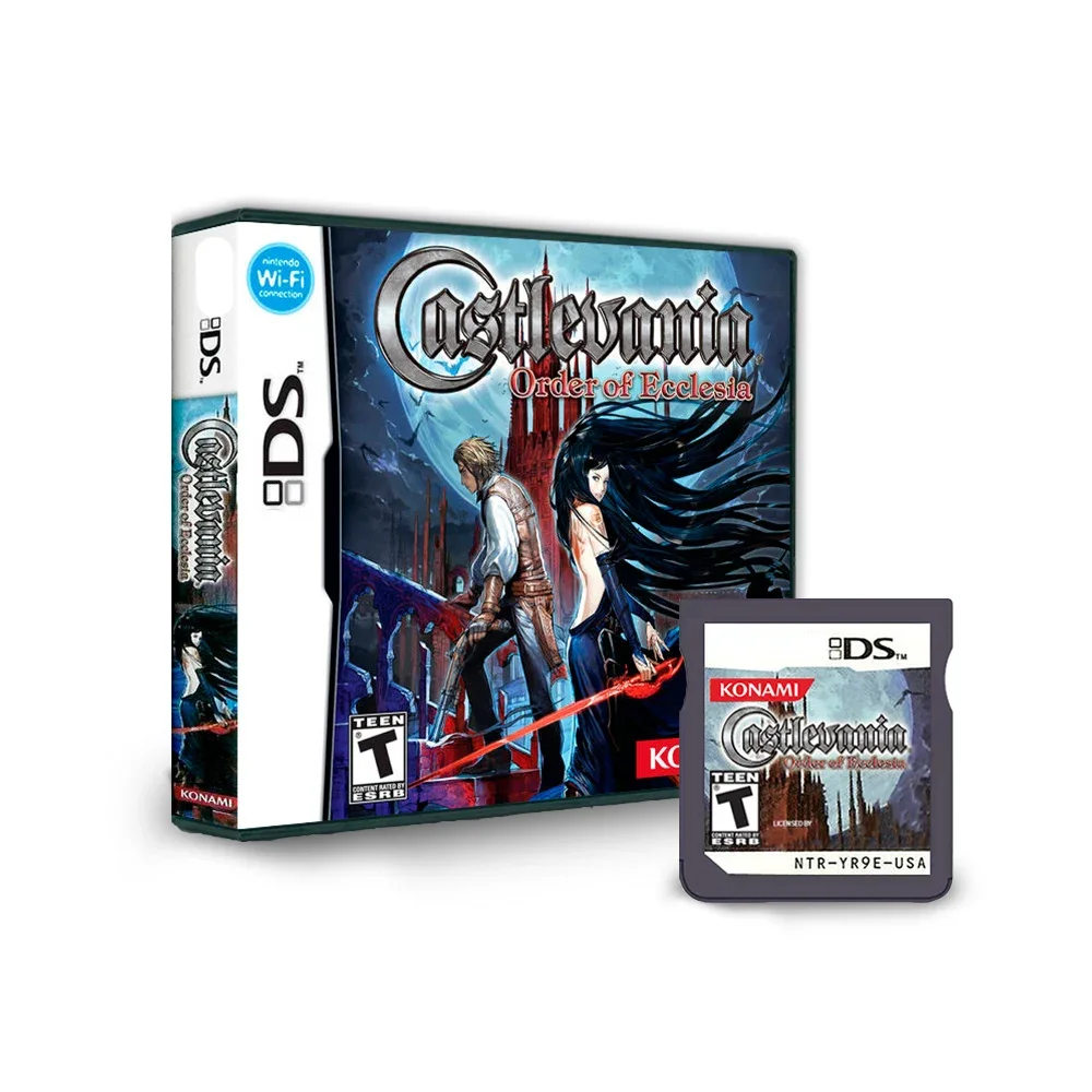 بطاقة ألعاب NDS Castlevania Series Card Castlevania Rondo of Ruin Order of Ecclesia USA إصدار (إصدار بطاقة R4) لـ NDSL 2DS 3DS