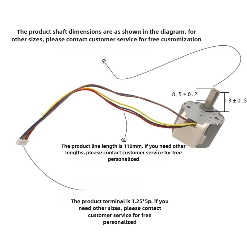 24BYJ48-242 DC 5V out shaft length 13mm surveillance camera, shaking head machine stepper motor