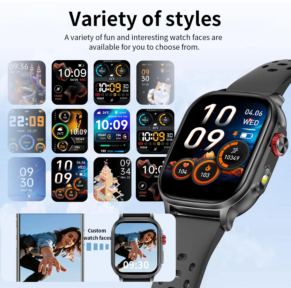 2026 Neue Smartwatches 2,01" AMOLED HD-Bildschirm 1400mAh Akku Bluetooth-Anruf IP68 Wasserdicht Smartwatch für Damen für Android iOS – Detail 14