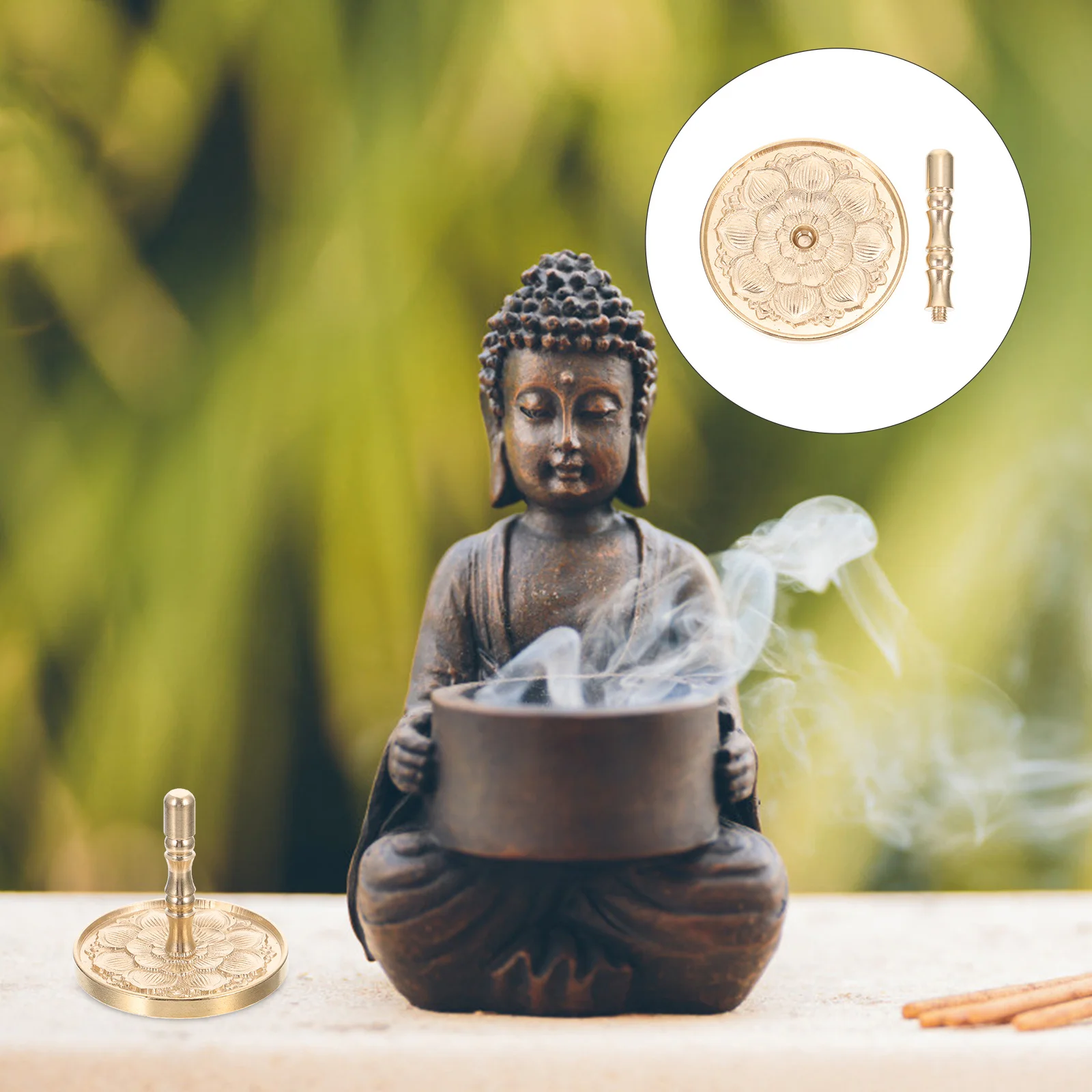 Presse à cendres d'encens en laiton, Design de Lotus délicat, pour la maison, le bureau, le Yoga, la méditation, outil de pressage de cendres, 1 pièce