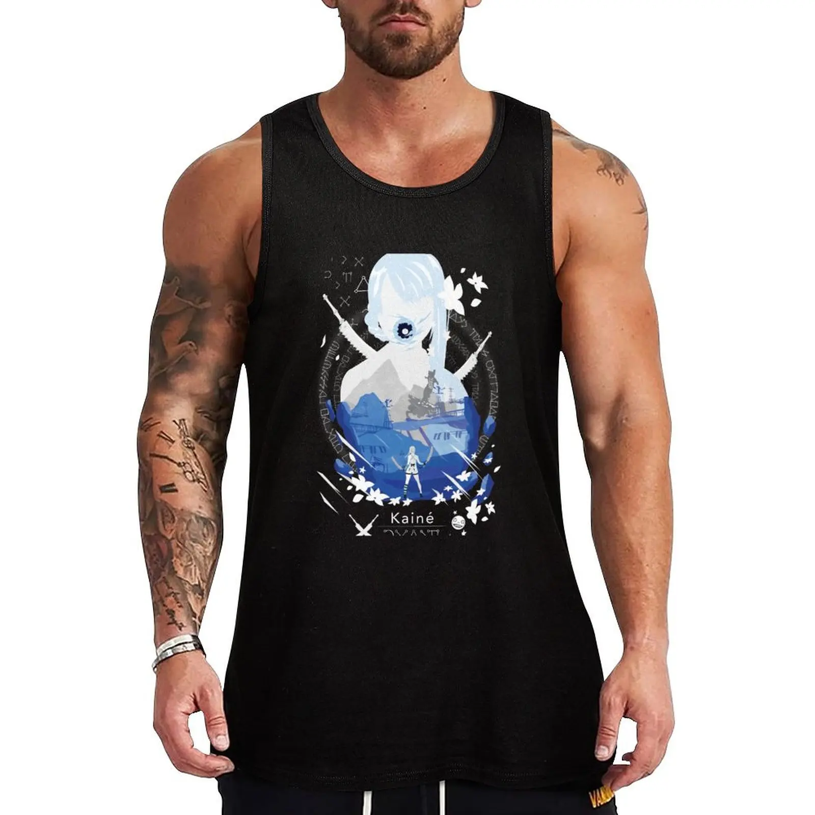 Kainé negative space Tank Top cool things Sports shirt man men clothing