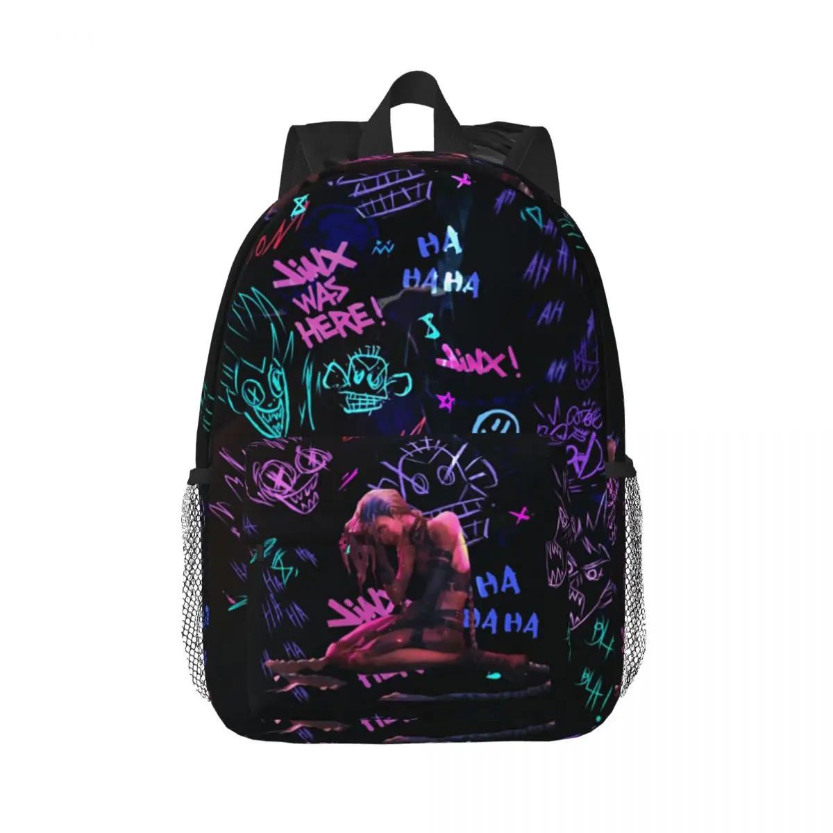 

Arcane Anime Vi Jinx Cartoon Backpack Hot Sale Daypack Large Capacity Boys Girls BookBag Shoulder Bags for Men Women School Bag