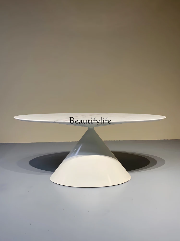 Minimalist Stone Plate Modern Simple and Light Luxury Oval Creative High-Grade Luxury Stone Marble