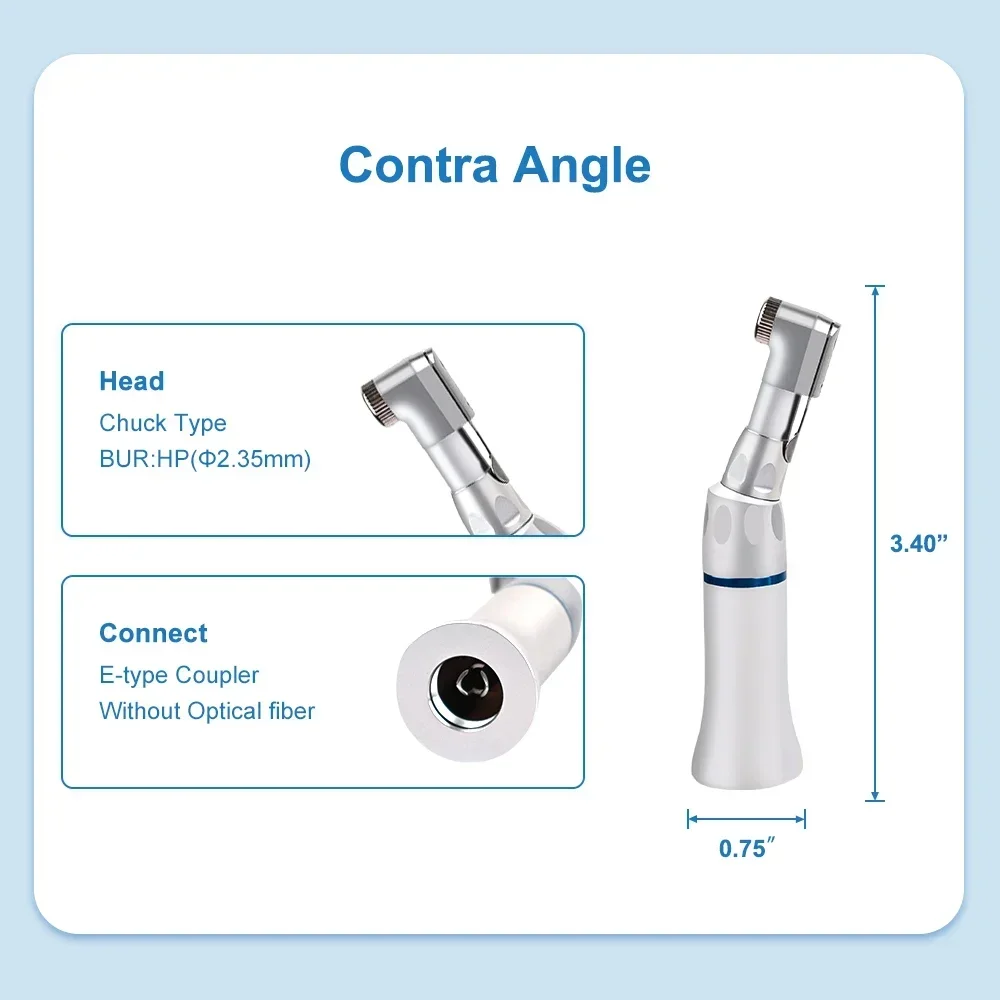 2/4 Holes Dental Slow Speed Handpiece Kits 203C Air Motor Latch Chuck Contra Angle Straight Handpiece Odontologia Equipment