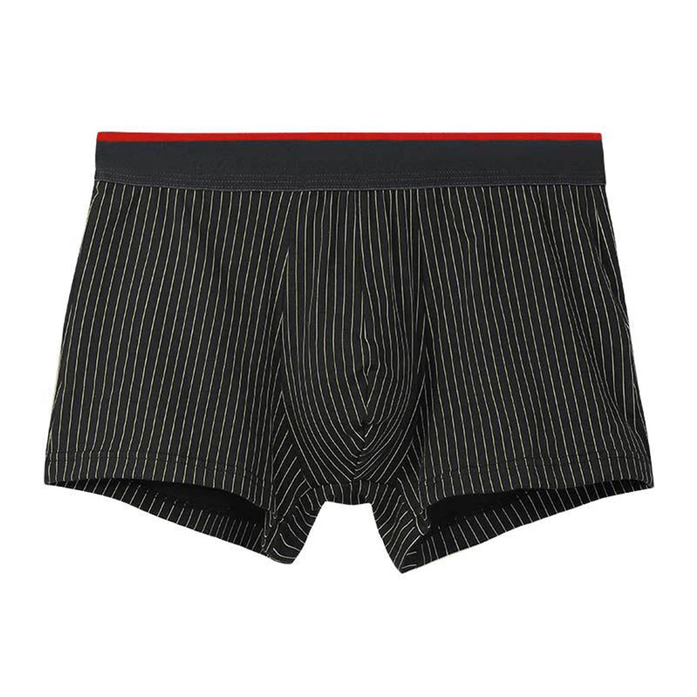 Mens Underwear Low Waist Bulge Pouch Boxers Briefs Striped Shorts Cotton Jockstrap Panties Comf Soft Underpants Erotic Lingerie