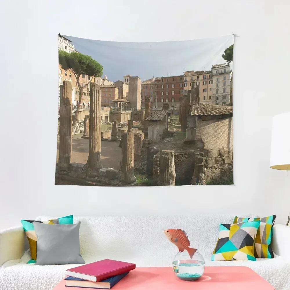 Largo di Torre Argentina, Rome Italy Tapestry House Decoration Bathroom Decor Tapestry