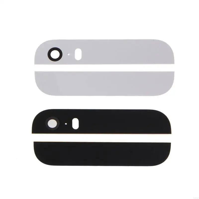 

A9LF Top and Bottom Back Glass Replacement Panel For phone 5S Black Or White Color