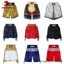 Custom Name Boxing Shorts Men Women Kids  Muay Thai Pants Personalized MMA BJJ Martial Arts Clothes Cage Fight Kickboxing Shorts