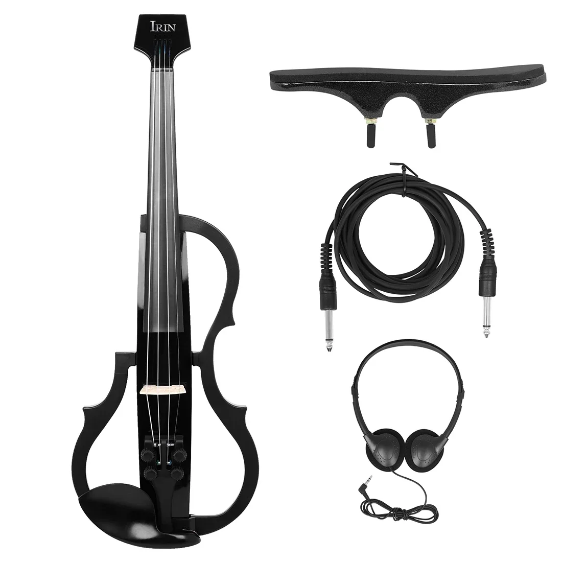 

IRIN 4/4 Electric Violin Carbon Fiber Professional Electric Violin With Shoulder Rests Headphones String Instrument for Practice