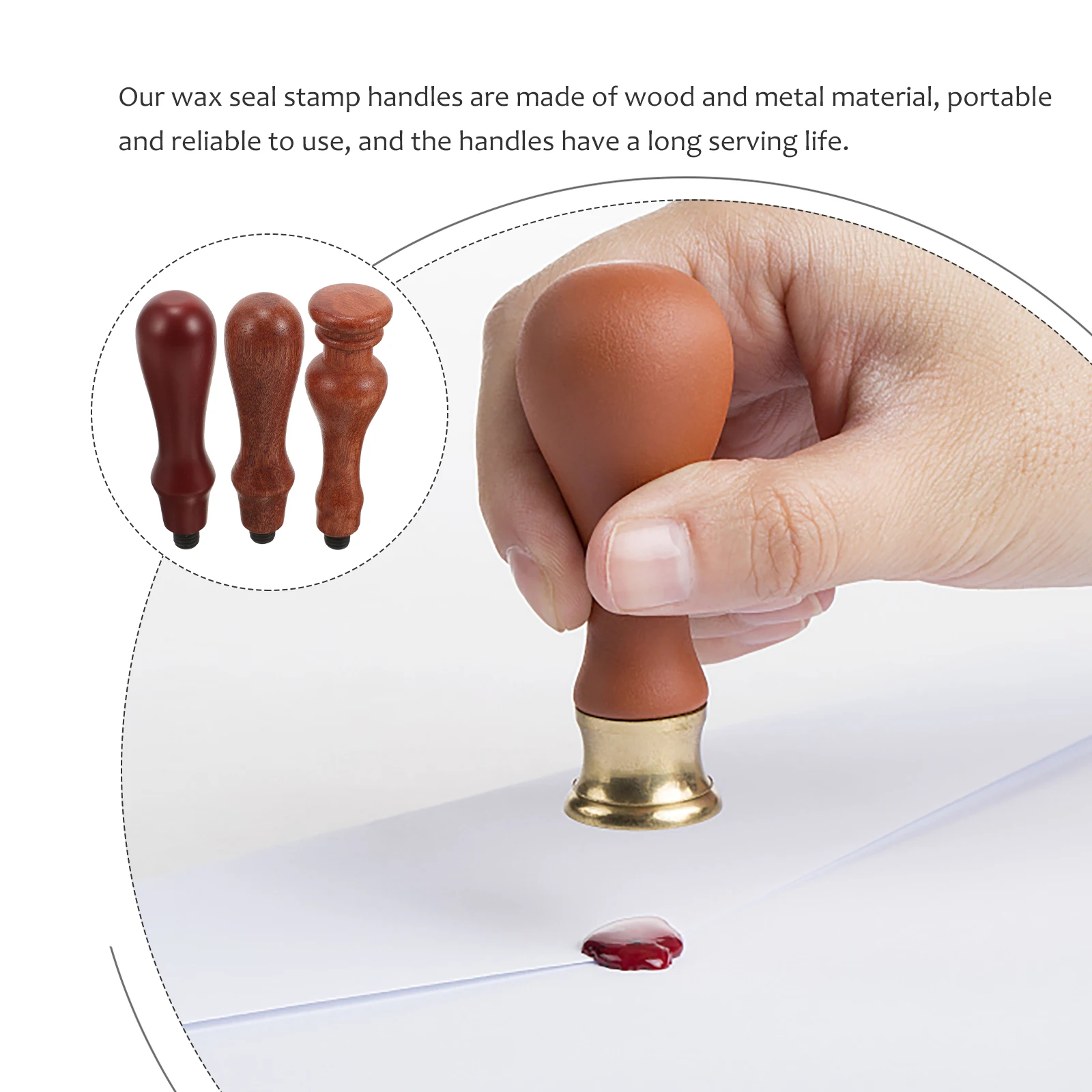 

3 Pcs Fire Paint Accessories Wooden Wax Seal Handles Stamp Handle Replacement Stamper Handle Wedding Storage Tools