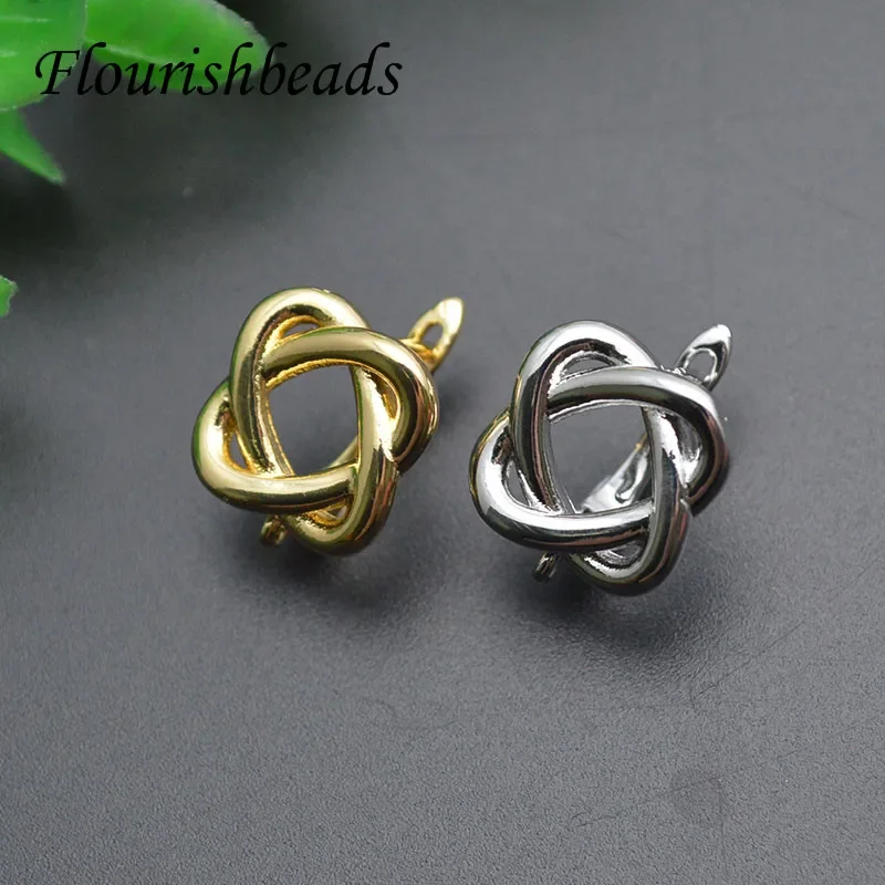 New Arrived Metal Brass Knot Flower Uinion Shape Earring Hooks for Nickel Free Jewelry Making Supplier 30pcs/lot