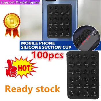 100x Dwustronna silikonowa przyssawka do telefonu komórkowego Przyssawka do smartfona Silikonowa gumowa przyssawka do Fixi