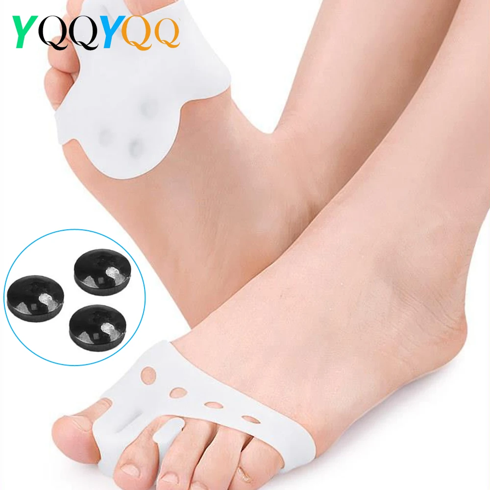 1Pair Metatarsal Pads,Gel Toe Separator, Breathable & Soft Gel, Toe Spacers, Forefoot Pads, Great for Blisters, Diabetic Feet