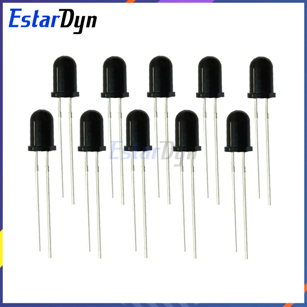 10 Uds 3MM 5MM 850nm IR LED infrarrojo emisor y receptor Kit de diodo para Arduino, ESP32, proyectos de bricolaje