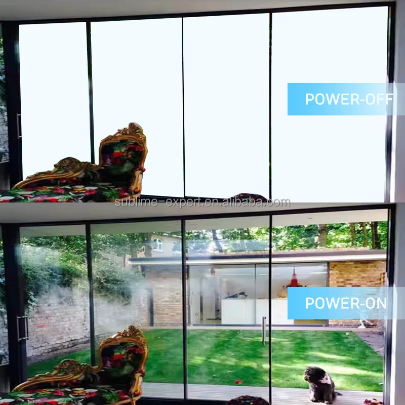 Custom PDLC Smart Film for Glass Partition Switchable Film Window Factory Smart Home Window PDLC Self Adhesive Smart Glass Film
