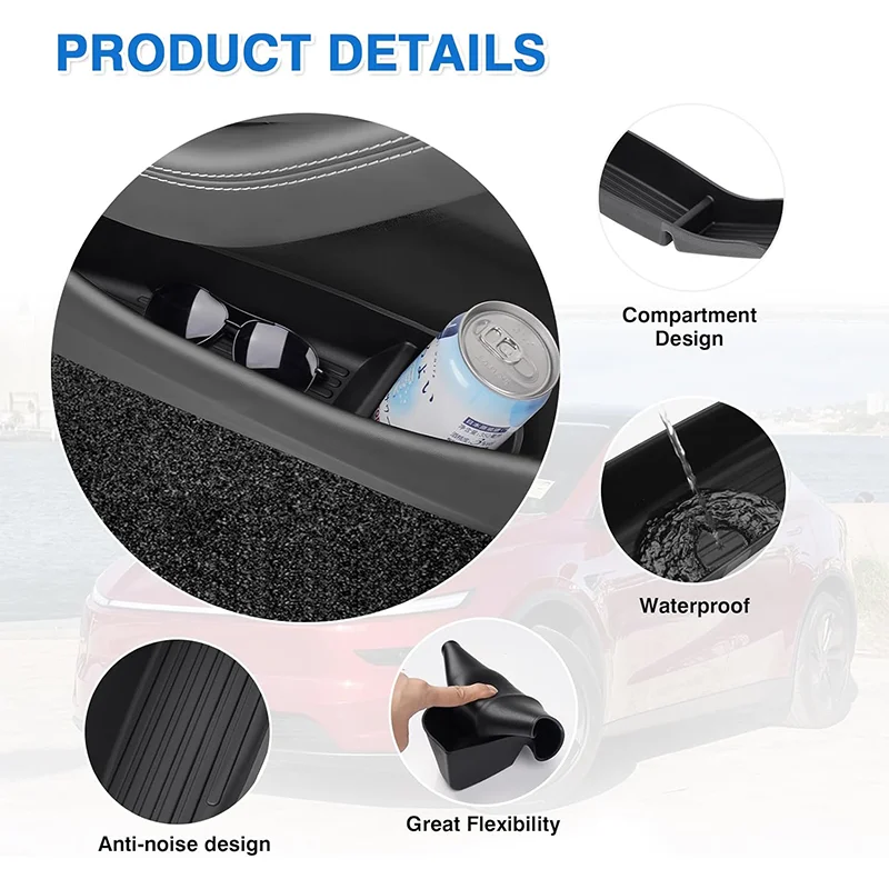 Für Tesla Model Y Juniper 2025 2026 Zubehör Tür-Aufbewahrungsorganizer Reise-Türaufbewahrungsbox für Tesla Model Y Juniper – Detail 2