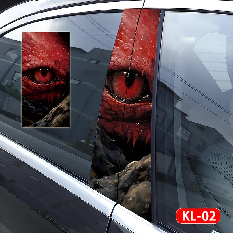 

1/2pcs Car stickers cartoon graffiti Halloween horror elements car B-pillar car stickers Guke alkali waterproof For bmw benz