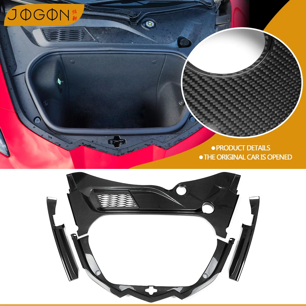 

For Chevrolet Corvette C8 Z51 Z06 E-Ray 2020+ Carbon Fiber Front Truck Storage Cover Decoration Trim Exterior Accessories