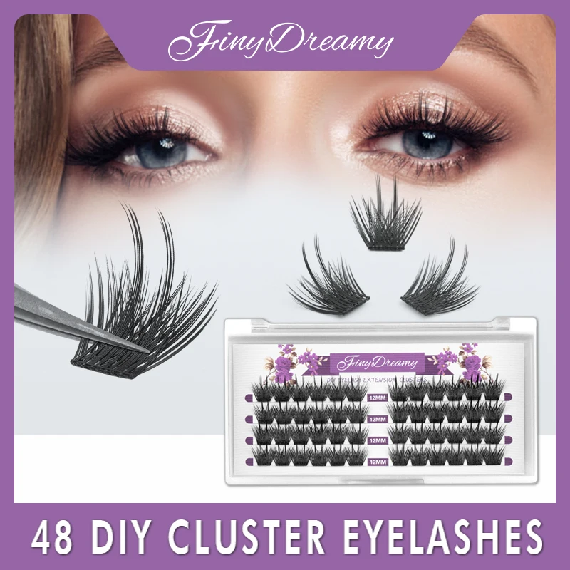 FinyDreamy DIY Cluster Lashes Mink Russian Premade Volume Fluffy False Segmented Eyelashes Extension Make-up for Women Supplier