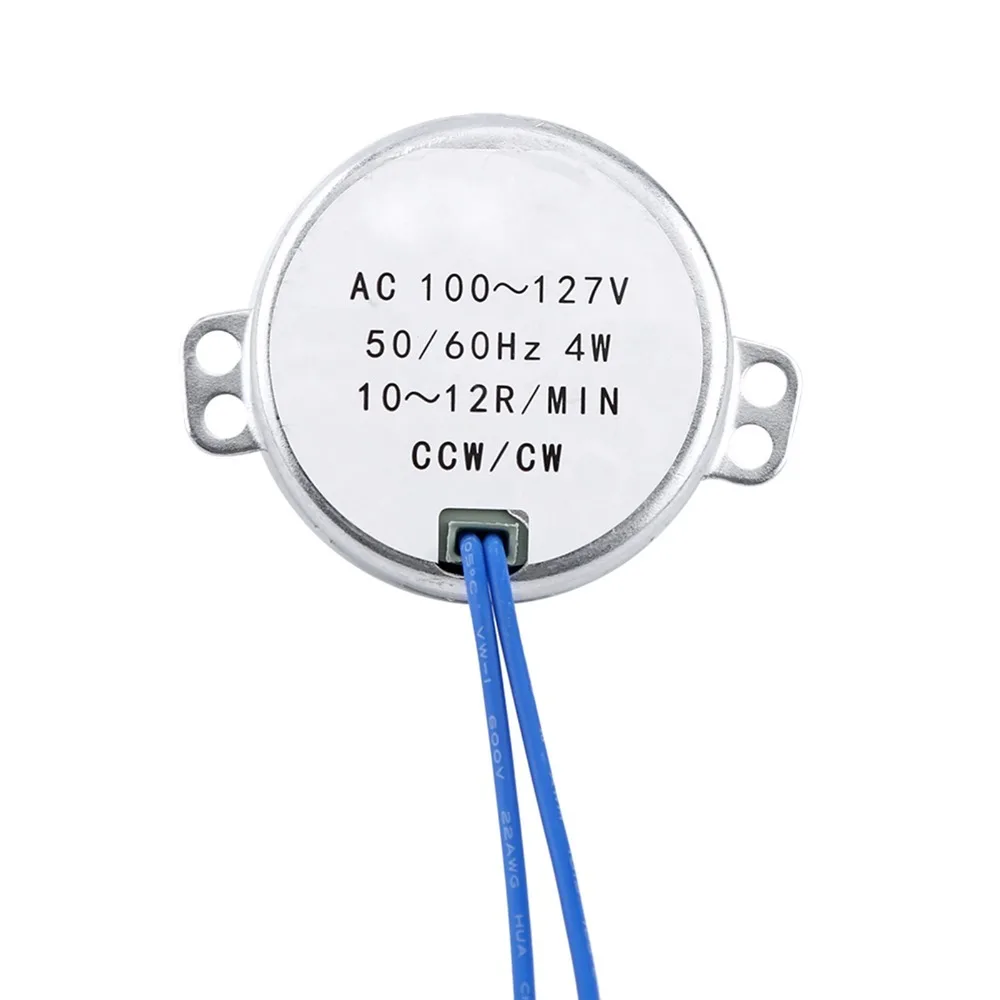 100-127V AC Synchronous Geared Motor 50/60Hz 10-12RPM Fireplace Replacement Motor Ty-50b Model CCW/CW Rotation