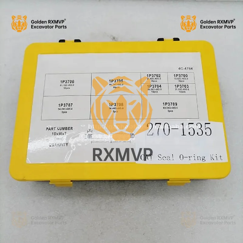 For Construction Machinery Parts Excavator D Ring Seal Kit 4c4784 270-1535 4c-4784 O-ring Box RXMVP