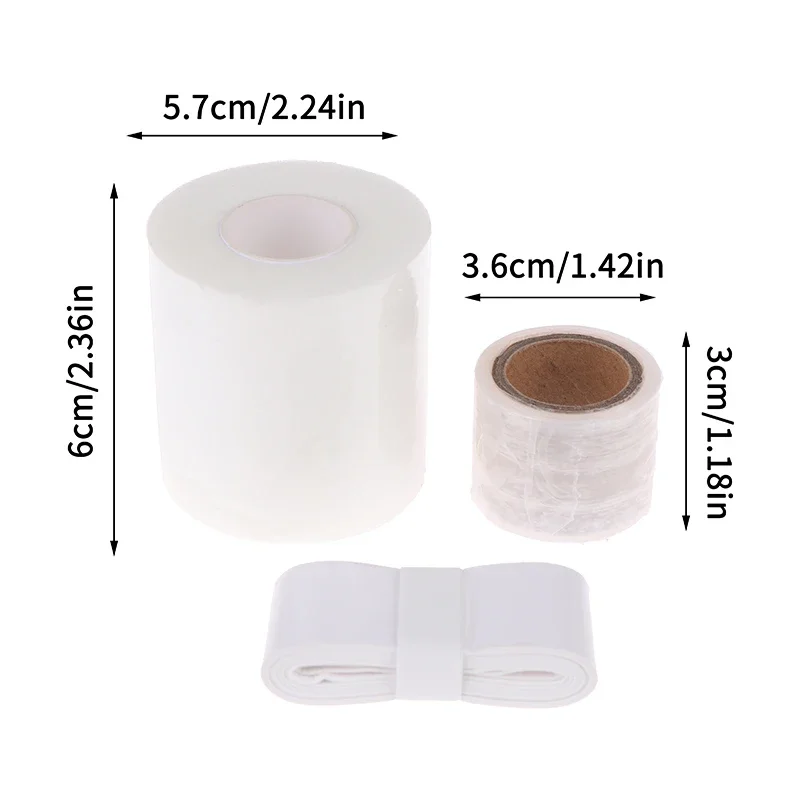 

1/2 Roll PU Sponge Tennis Badminton Racket Overgrip + 1/2 Roll Base Film Shock-Absorbing Damping Handle Membrane Grip Skin