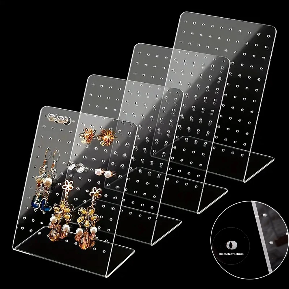 

Портативные серьги-гвоздики с 72 отверстиями, держатели для ювелирных изделий, пластиковая витрина для сережек, стеллаж для хранения, органайзер, подставка, коробка