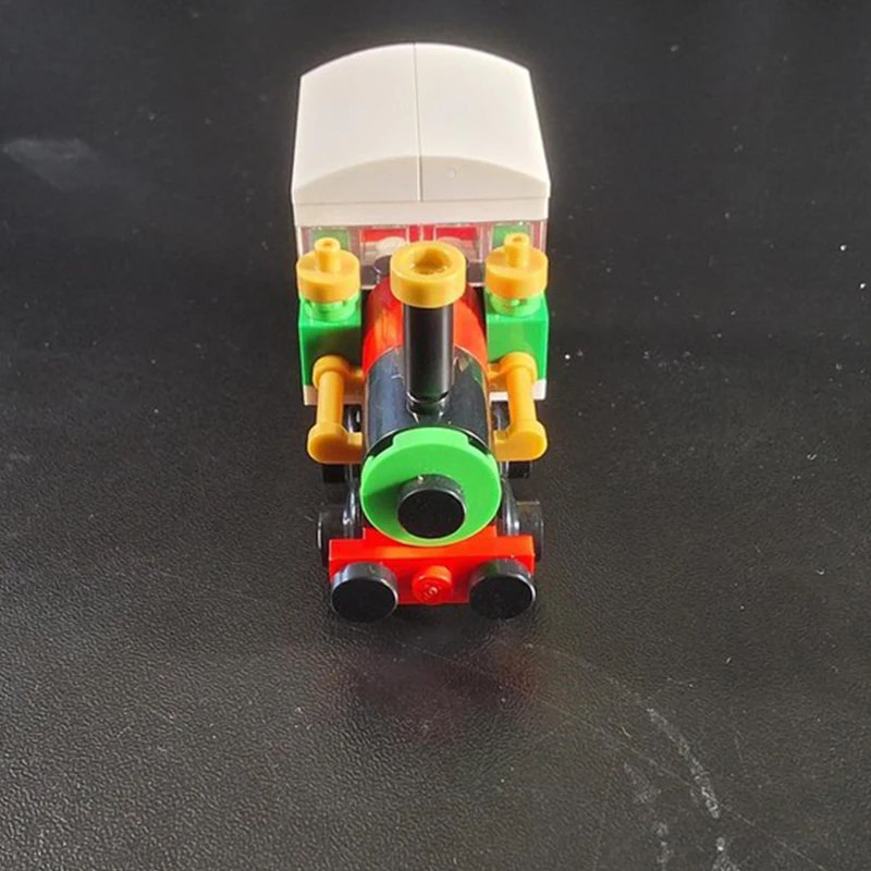 49PCS MOC Winter Kerst Trein Uitgebreide Vakantie Model Modulaire Bouwstenen DIY Speelgoed voor Kinderen Feestelijke Decoratie Cadeau