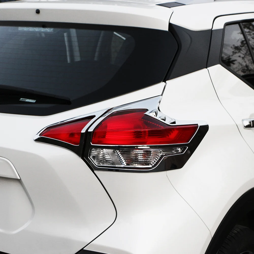 

For Nissan Kicks 2016-2022 Car Rear Tail Light Lamp Cover Trim 4pcs ABS Plastic Exterior Styling Accessories
