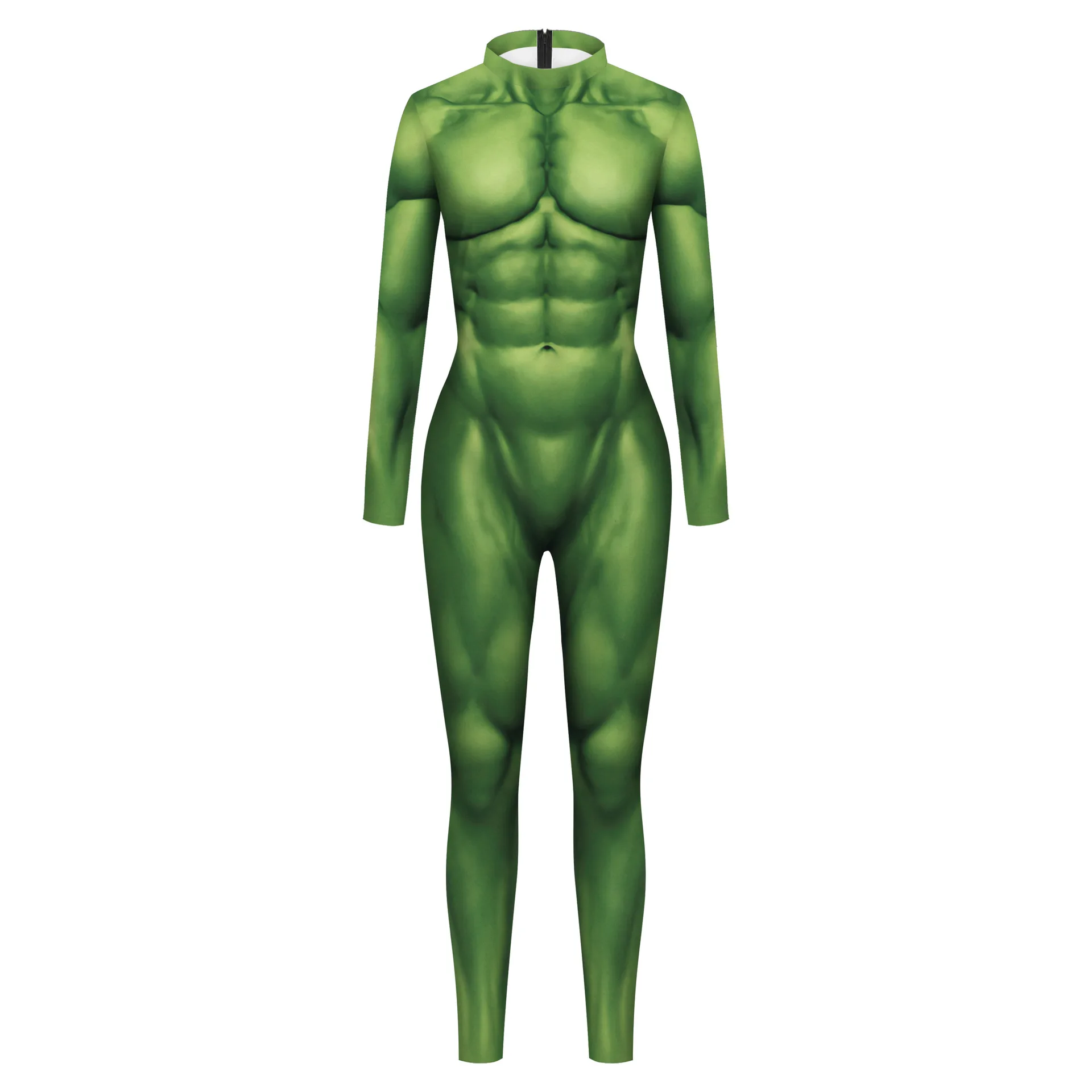 Superhero Bruce Banner Hulk Muscle Tights Jumpsuits Cosplay Costume Men Women Halloween Party Performance Zentai  Bodysuit