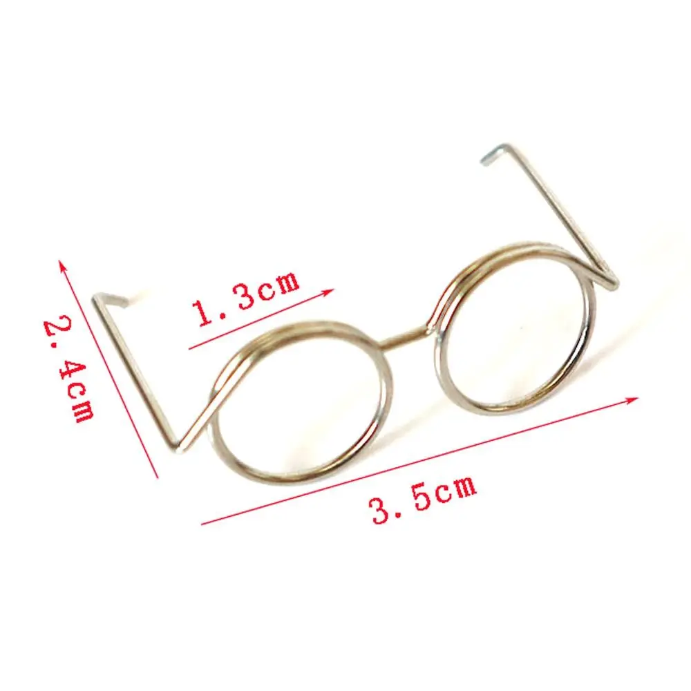 

Cute Iron Wire Glasses Lensless Alloy Accessories Round Frame Toy