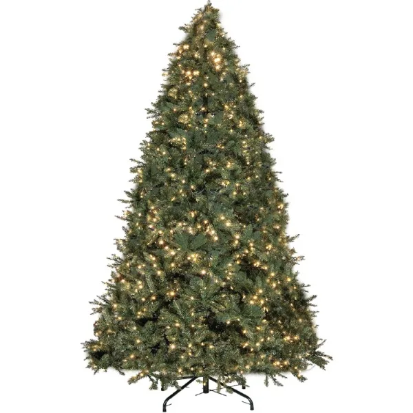 Christmas Tree 10 ft- Pre-Lit White and Multi-Color Premium LED Lights -Includes Stand, Remote, and Free Bag